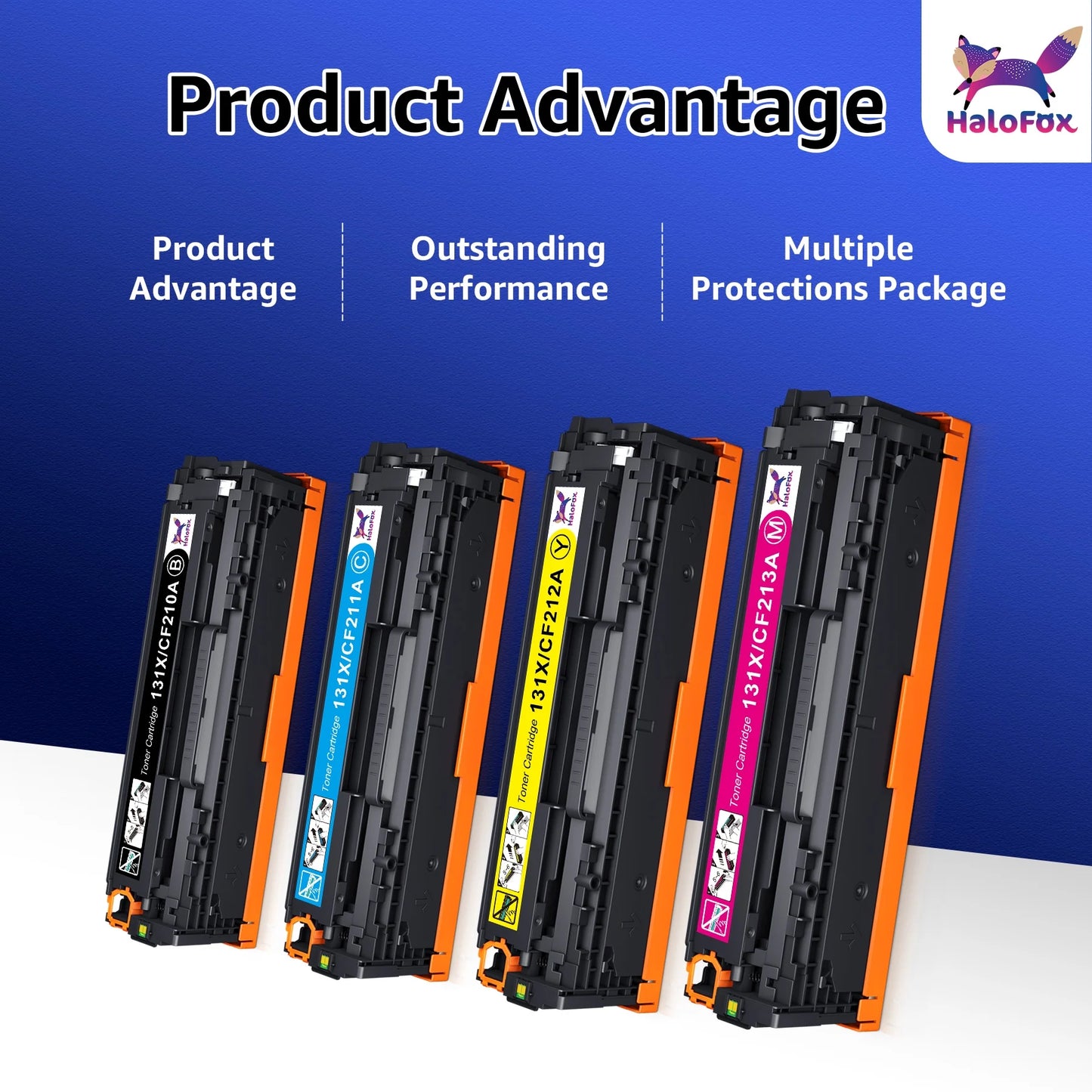 131A CF210A 131X CF210X Toner Cartridge Replacement for HPr(Black,Cyan,Magenta,Yellow,4 Pack)