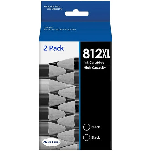 812XL Ink Cartridge for Epson(2 Black)