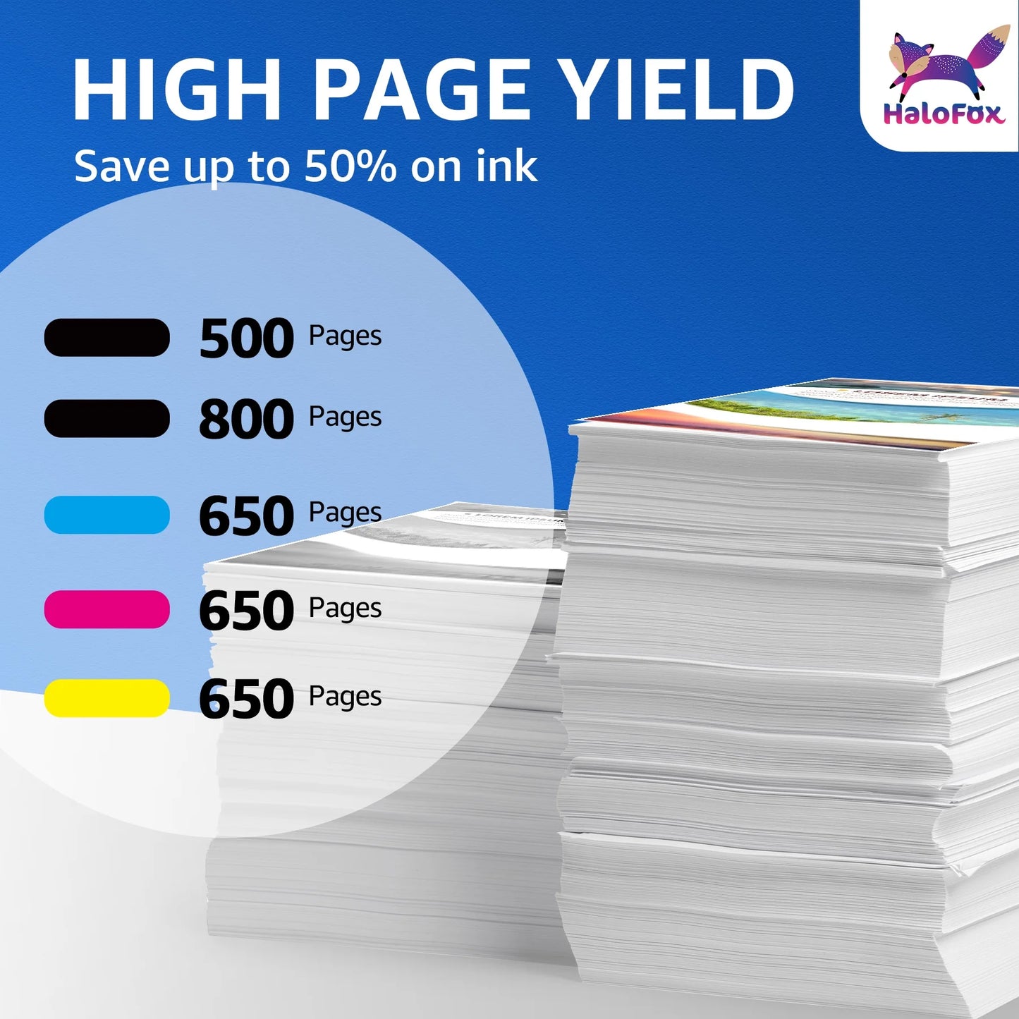 302 Ink Cartridge for Epson 302XL 302 XL T302XL Ink Cartridges for Expression Premium XP-6000 XP-6100 Printer (Black Photo Black Cyan Magenta Yellow, 5-Pack)
