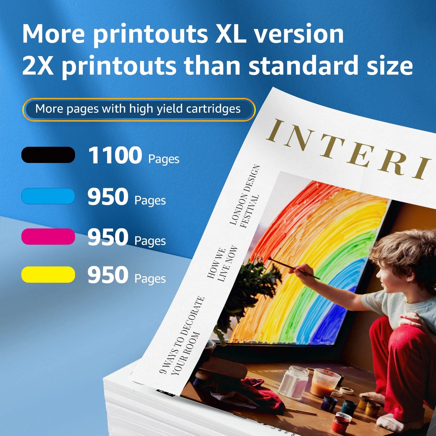 702XL Ink Compatible with Epson 702 Ink Cartridges for Workforce Pro WF-3720 WF-3730 WF-3733 Printer