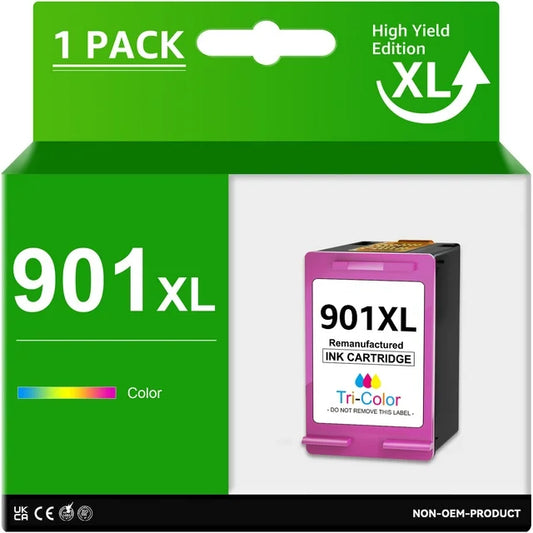 901 XL Ink 901 Color Ink Cartridge 901XL Color Ink(1 Tri-Color, 1 Pack)