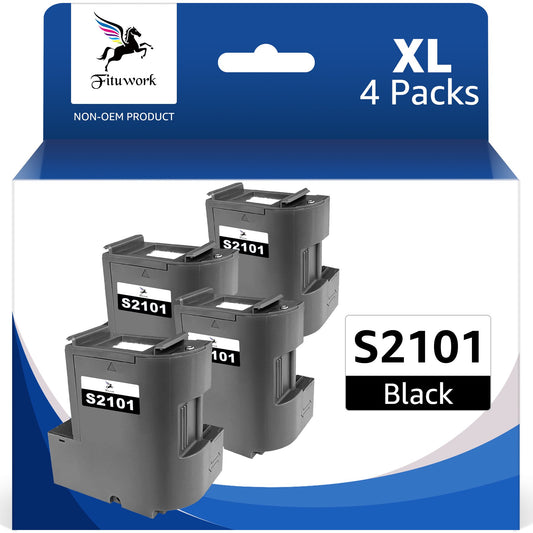 C13S210125 S2101 Compatible ink Maintence Box for Epson Surecolor SC-F100 SC-F130 SC-F160 SC-F170 Printer Waste Tank (4 Pack）
