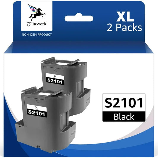 C13S210125 SC23MB S2101 Maintrnce Box Waste Ink Tank Compatible for Epson Surecolor SC-F100 SC-F130 SC-F160 SC-F170 Printer (2 Pack)