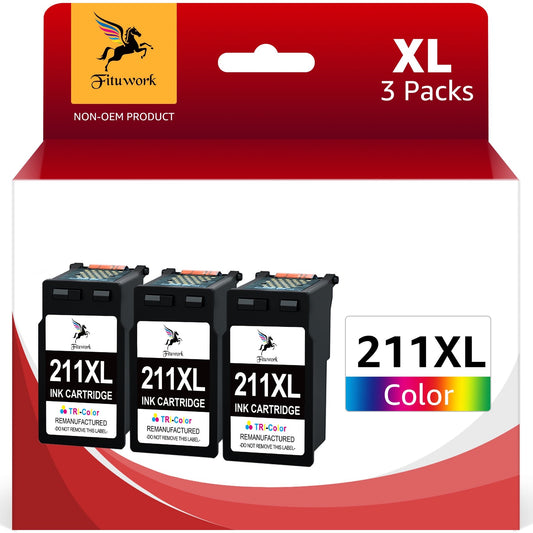 CL-211XL Ink Cartridge Replacement for Canon(3 Pack)