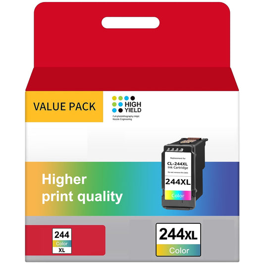CL244 CL-244 Color Ink Cartridge for Canon Series Printer Canon CL-244 Color Ink Cartridge, Compatible to iP2820, MG2420, MG2924, MG492, MG3020, MG2525, TS3120, TS202, TR4520 (1 Color)