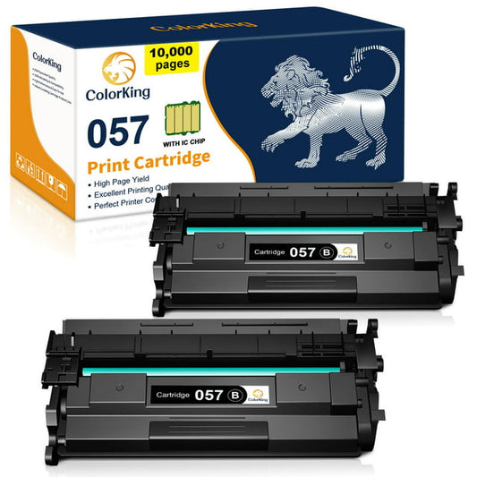 Colorking 057 057H Toner Cartridge Replacement for Canon 057H CRG-057H 057 for Canon imageCLASS MF445dw LBP226dw MF451dw LBP227dw MF448dw High Yield Laser Printer Toner (Black, 2-Pack)