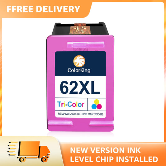 Colorking Printer Ink 62 XL Replacement for HP Printer(1-Pack)