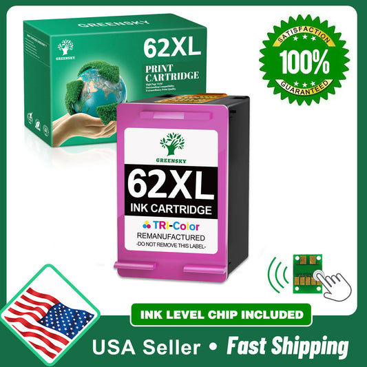 Greensky Printer Ink 62XL Replacement for HP Printer (1 Pack)