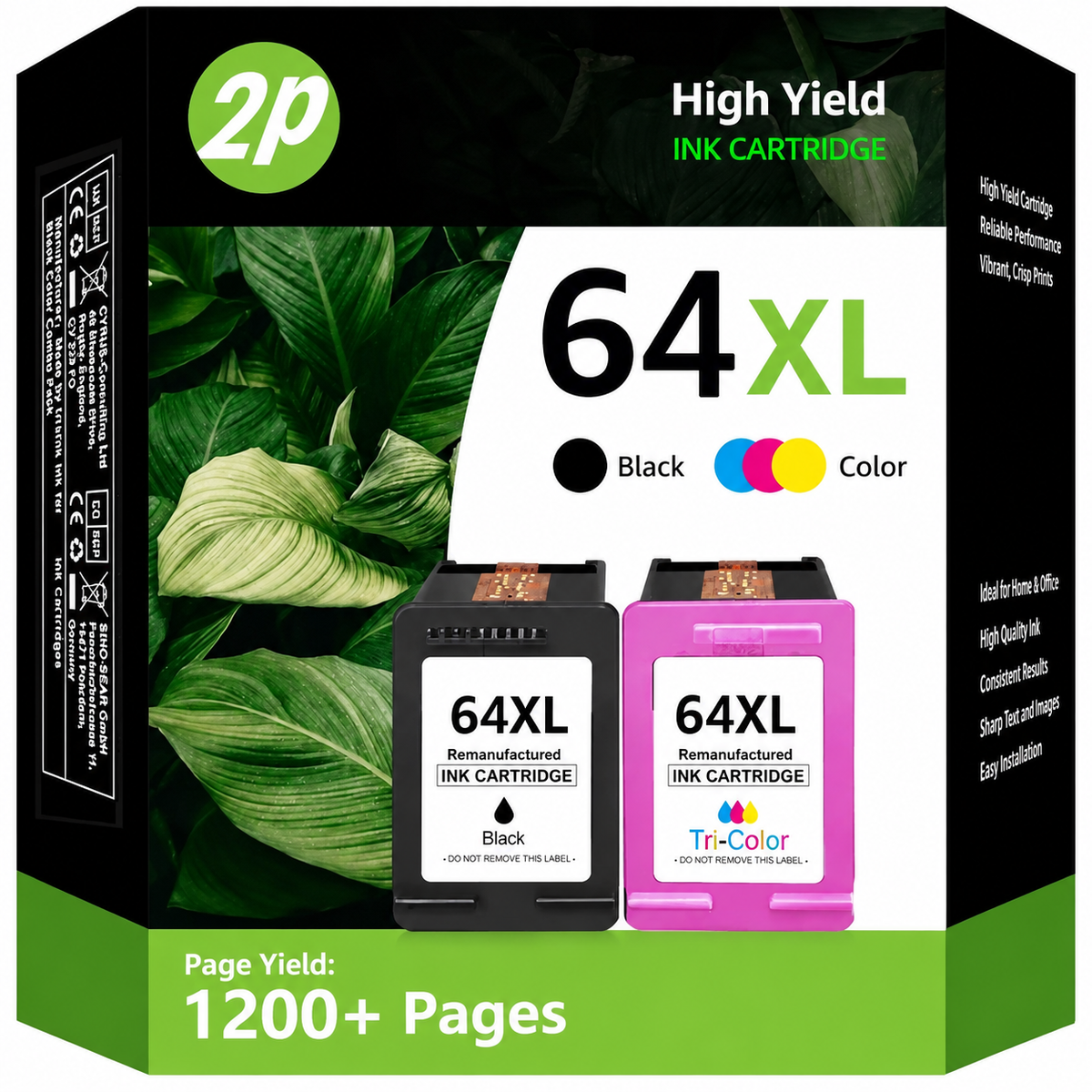 64 Ink Compatible for HP 64xl Ink Cartridge Combo Pack for HP Envy Photo 7855 7858 7900e 7155 6252