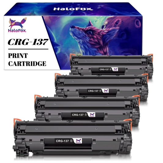 HaloFox 4pk Compatible Canon 137 9435B001 Laser Toner Cartridge