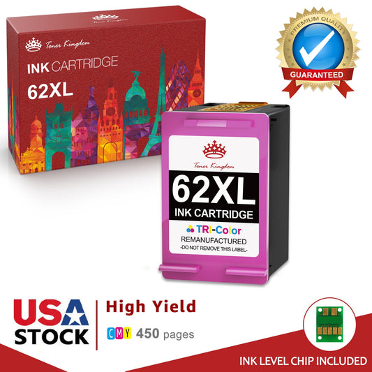 High Yield 62xl Ink Cartridge Replacement for HP Series( 1-Pack)