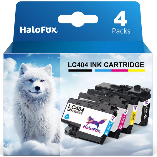LC404 Ink Cartridges Replacement for Brother (High Yield, 4 Pack)