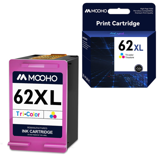 Mooho Ink 62XL Replacement for HP Printer, 1 Pack