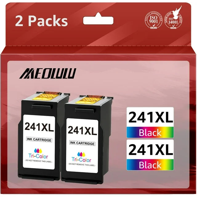 PG-240XL CL-241XL Ink Cartridge Replacement for Canon (2 Tri-Color)