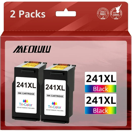 PG-240XL CL-241XL Ink Cartridge Replacement for Canon (2 Tri-Color)