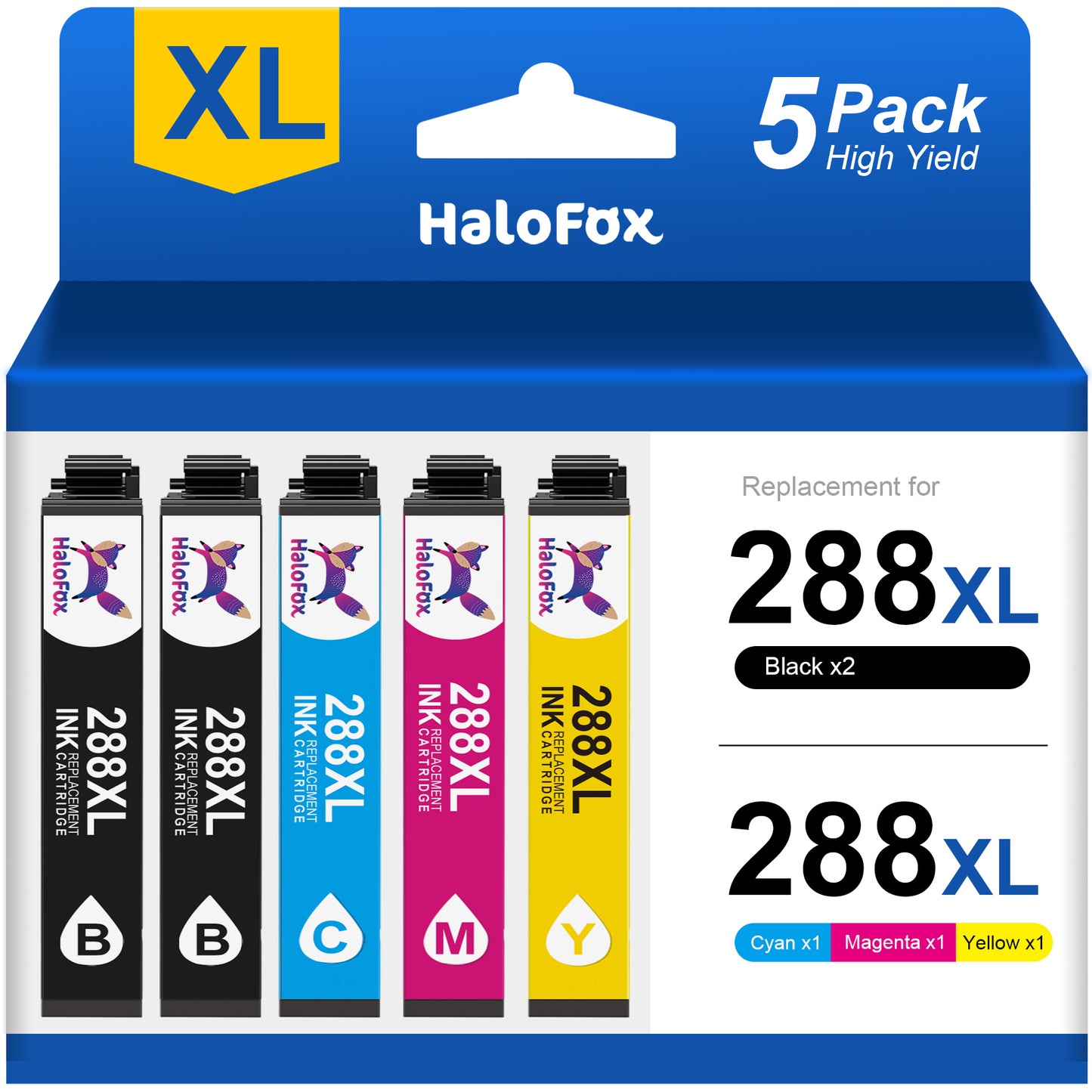 288XL 288 Ink Cartridges for Epson Printer Ink  XP-440 XP-446 XP-340 XP-430 XP-434 XP-330 Printer (Black Cyan Magenta Yellow, 4-Pack)