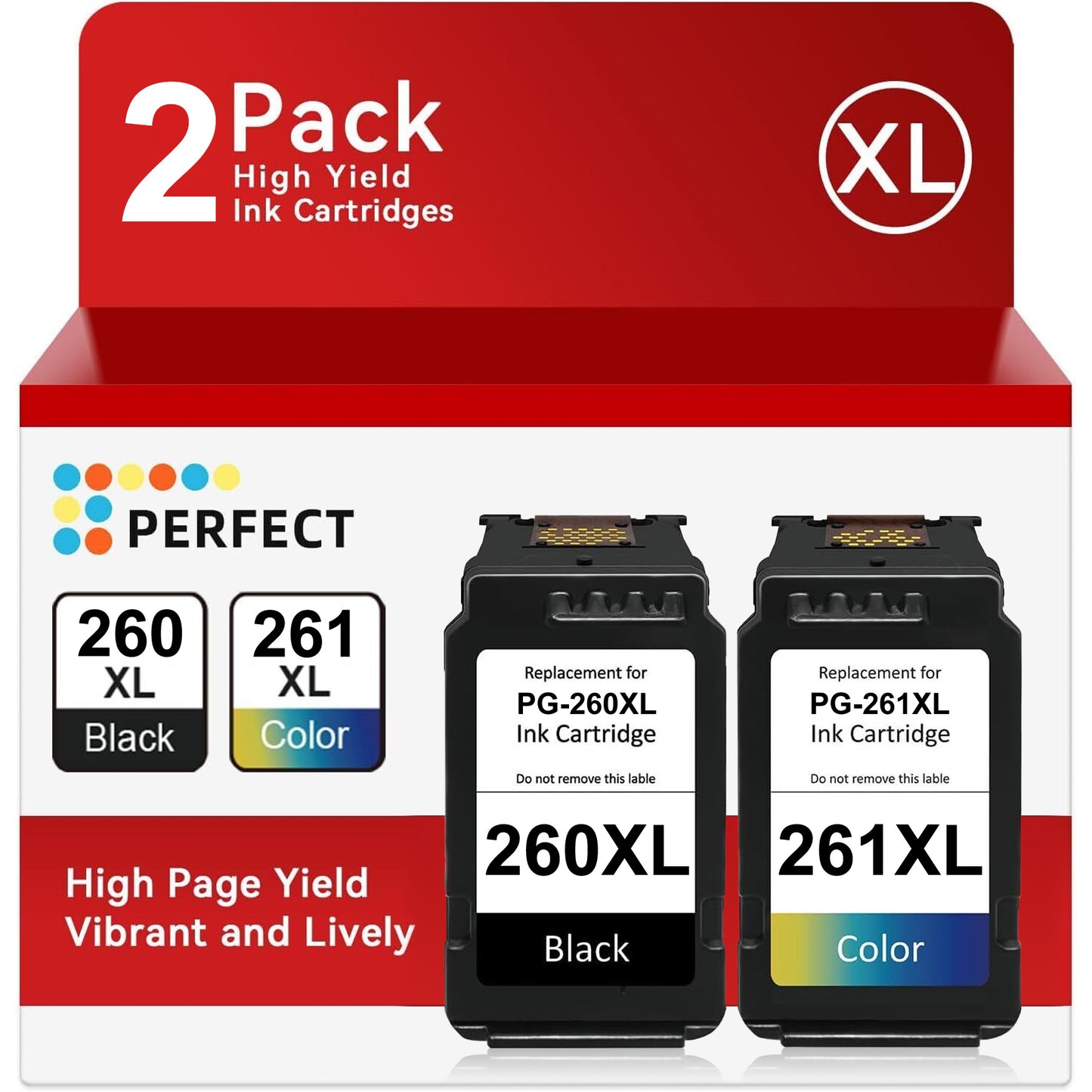 260XL 261XL Ink Cartridge for Canon 260/261 Ink Canon Ink 260 261 Value Pack for Canon 260 Ink (2PK)