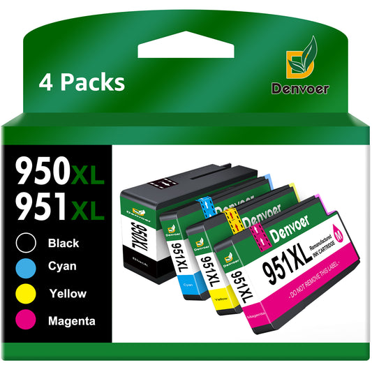950XL and 951 Combo Pack Compatible for HP 950 and 951 Ink Cartridges for officejet pro 8600 8610 8620