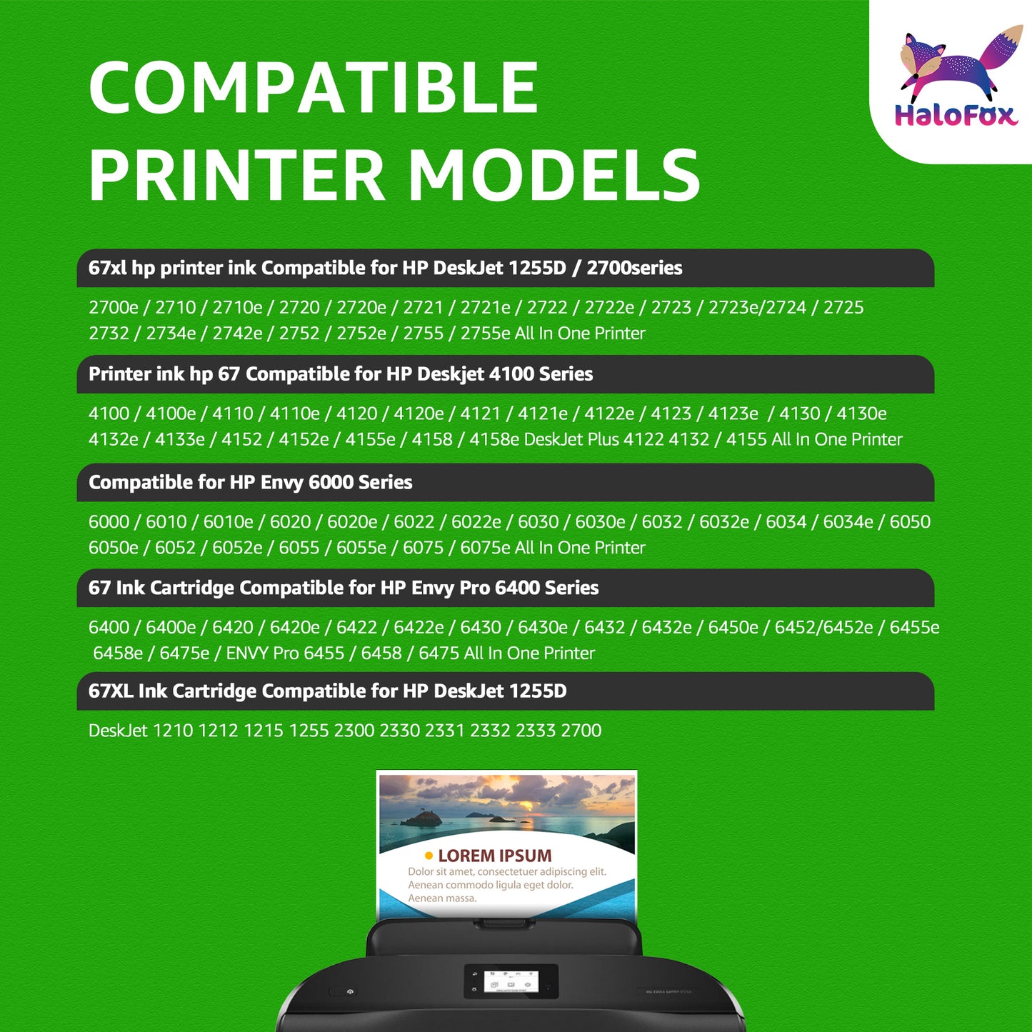 67XL Black Ink Cartridges Compatible for HP 67 Black Ink Cartridges HP 2700 2752e 2742e 6000 6055e