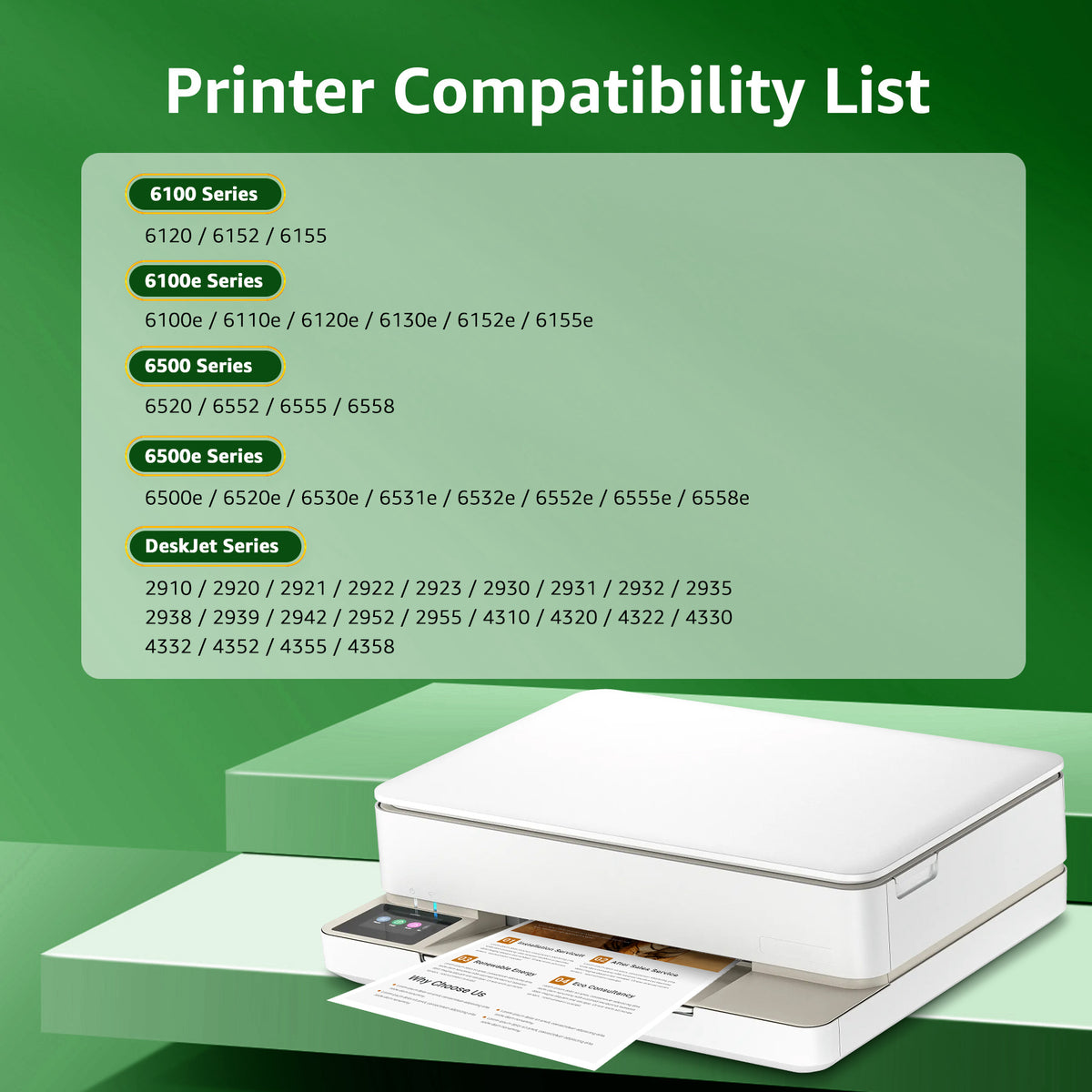 68XL Ink Cartridges Combo Pack Compatible for Hp 68 Ink Cartridges for HP Envy 6155e 6555e DeskJet 2955