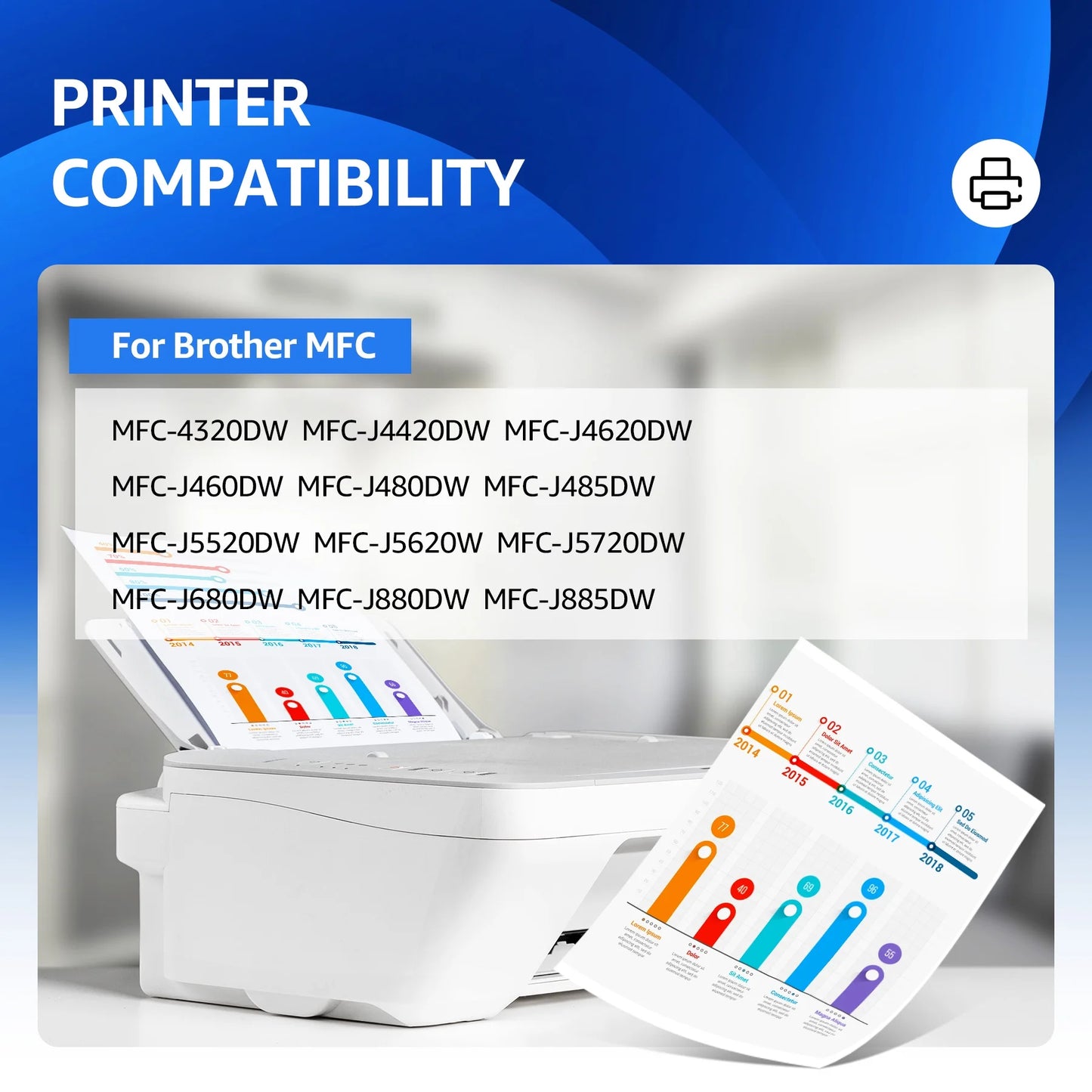 LC203 LC201 LC203XL Ink Cartridges Compatible for Brother LC203 Ink cartridges Work for MFC-J880DW MFC-J480DW MFC-J460DW MFC-J4420DW MFC-J485DW MFC-J885DW(10 Pack)