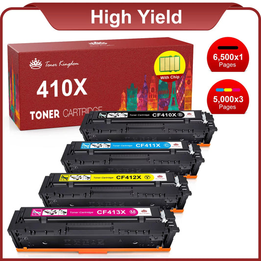 ?¡¾Triple A Page Yield¡¿? 410X 410X Toner Cartriges Replacement for HP(4 Pack BCMY)