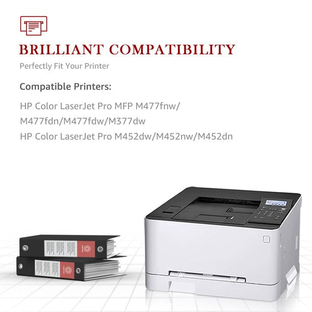 TonerKingdom Compatible 410X 477 Black High-yield Toner Cartridge(1 Black)