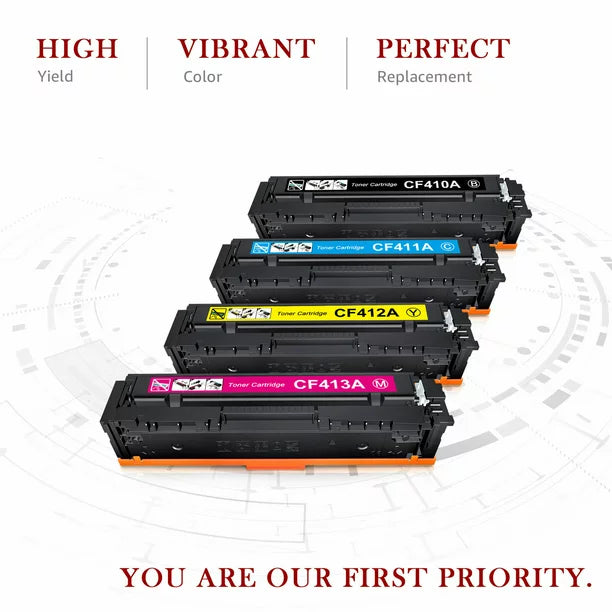 ?¡¾Triple A Page Yield¡¿? 410X 410X Toner Cartriges Replacement for HP(4 Pack BCMY)