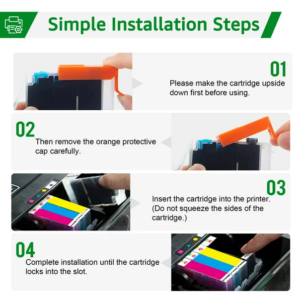 Greensky 902XL Ink Cartridge Combo Pack Replacement for HP( Black Cyan Magenta Yellow 5-Packs)